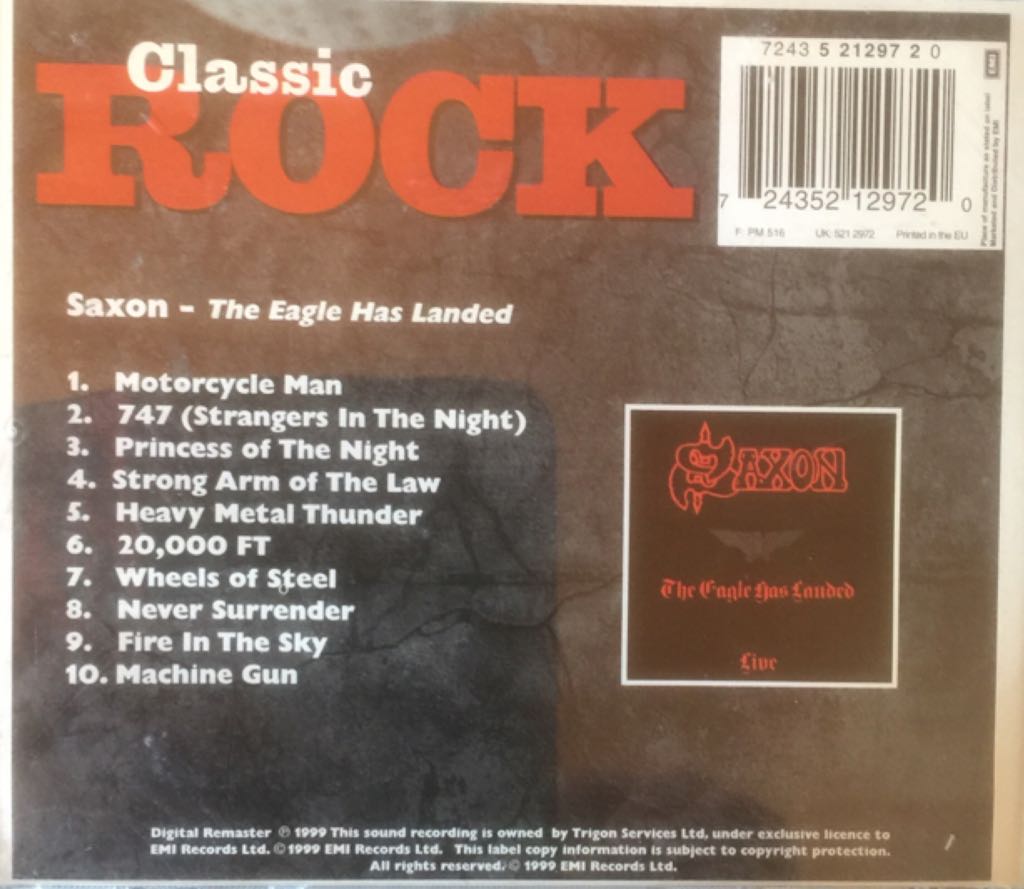 The Eagle Has Landed - Saxon (12”) music collectible [Barcode 724352129720] - Main Image 2