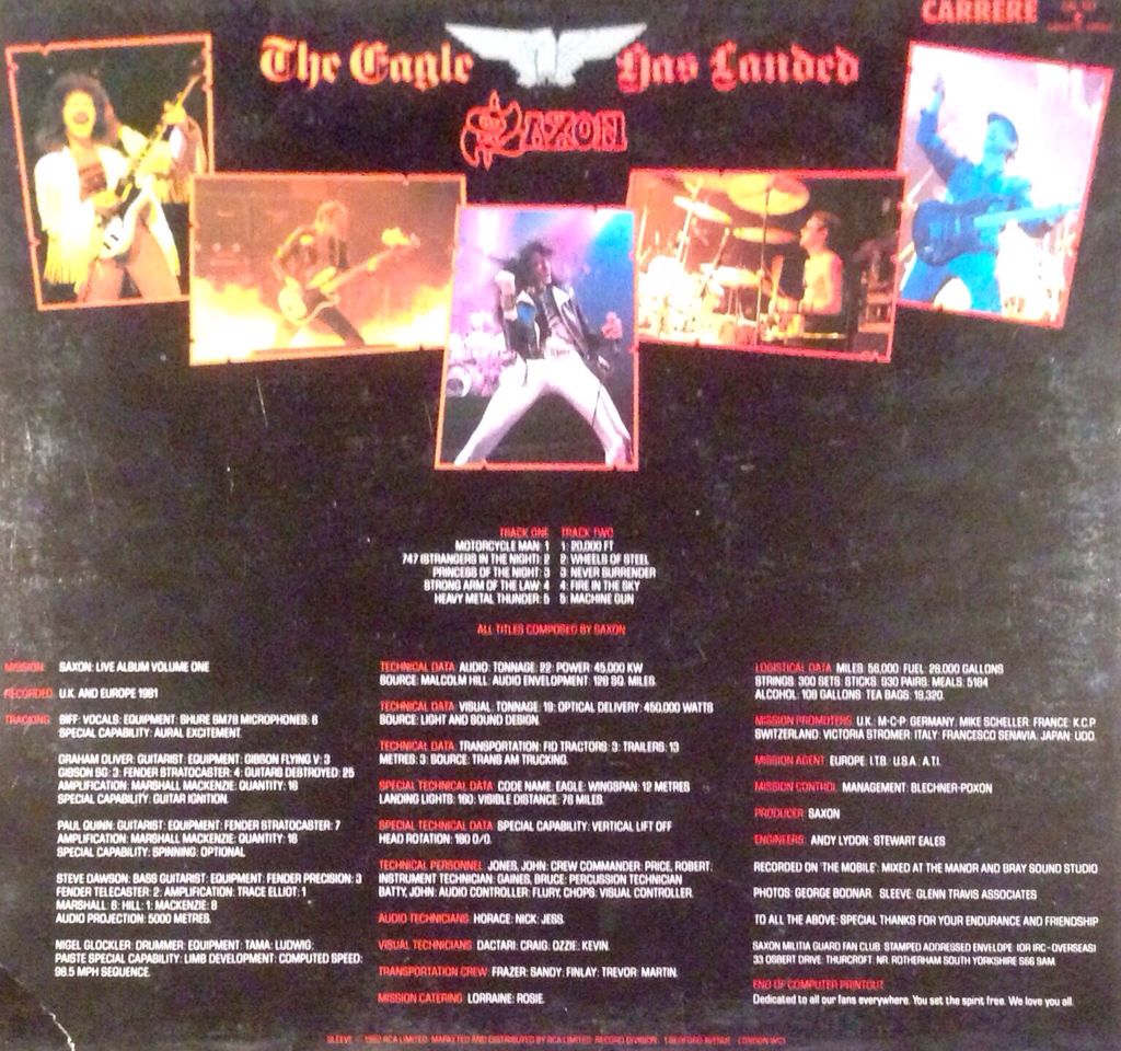 The Eagle Has Landed - Saxon (12”) music collectible - Main Image 2