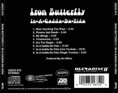 In A Gadda Da Vida - Iron Butterfly (CD - 58) music collectible [Barcode 081227219628] - Main Image 2