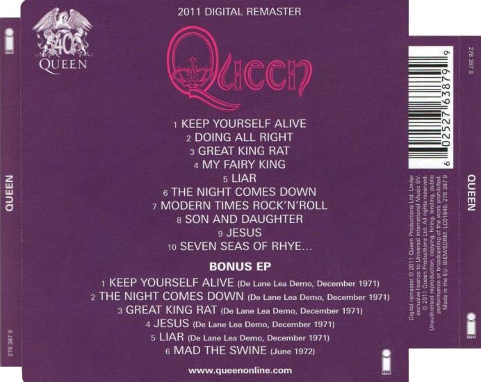 Queen 1 2024 - Queen (12”) music collectible [Barcode 075596106429] - Main Image 2