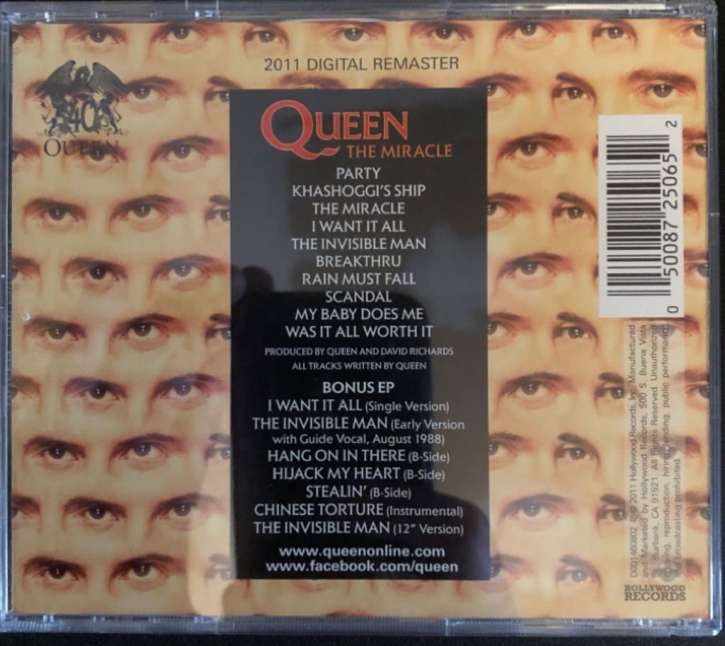 The Miracle - Queen (CD - 41) music collectible [Barcode 050087250652] - Main Image 2