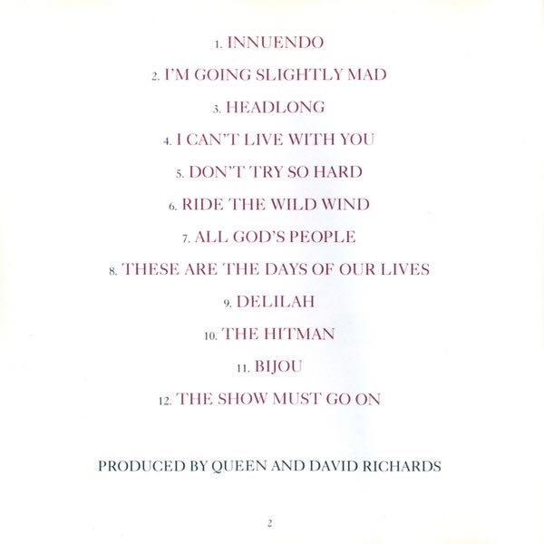 Innuendo - Queen (CD - 54) music collectible [Barcode 077779588725] - Main Image 3