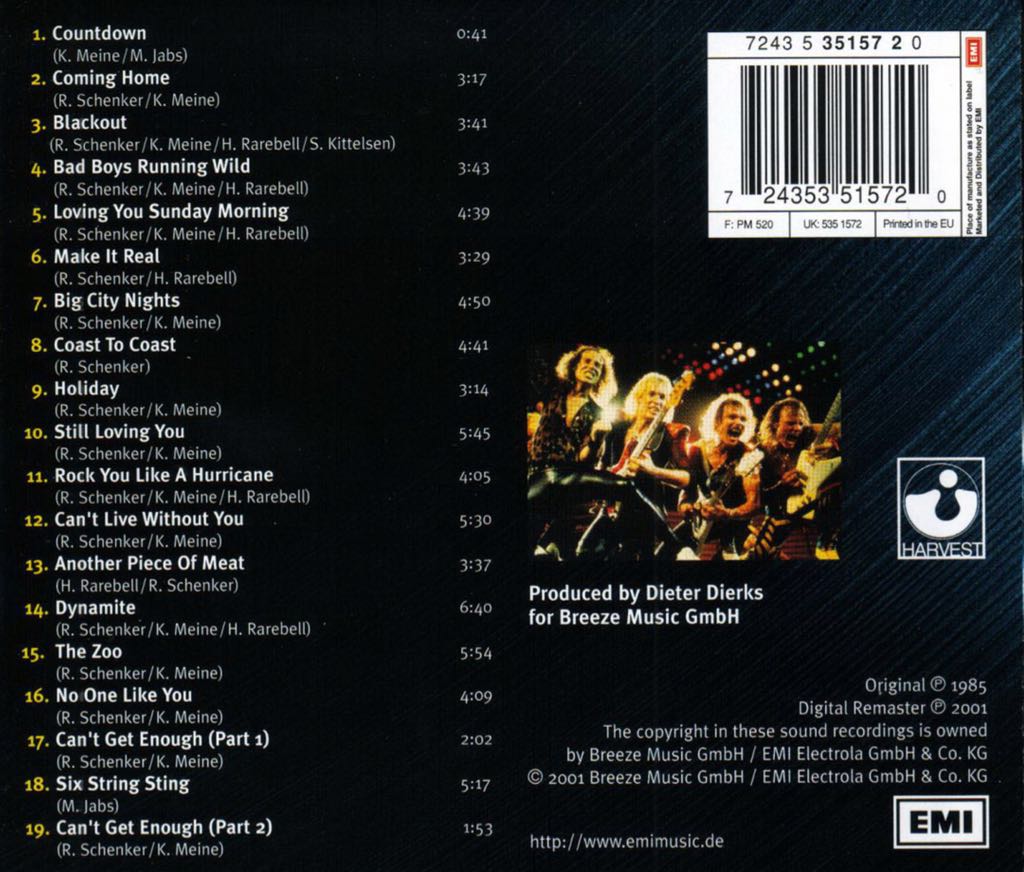 World Wide Live - Scorpions (CD) music collectible [Barcode 724353515720] - Main Image 2