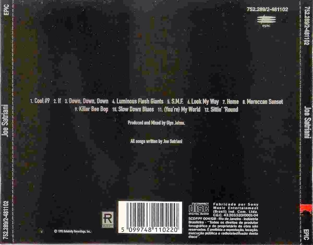 Joe Satriani - Joe Satriani (CD - 60:18) music collectible [Barcode 5099748110220] - Main Image 2