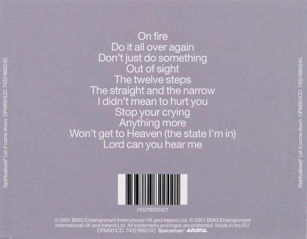 Let It Come Down - Spiritualized (CD) music collectible [Barcode 743218822421] - Main Image 2