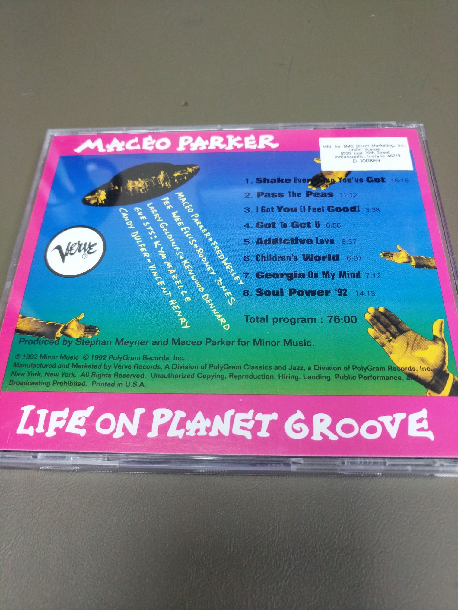 Live On Planet Groove - Maceo Parker (CD) music collectible [Barcode 731451719783] - Main Image 2