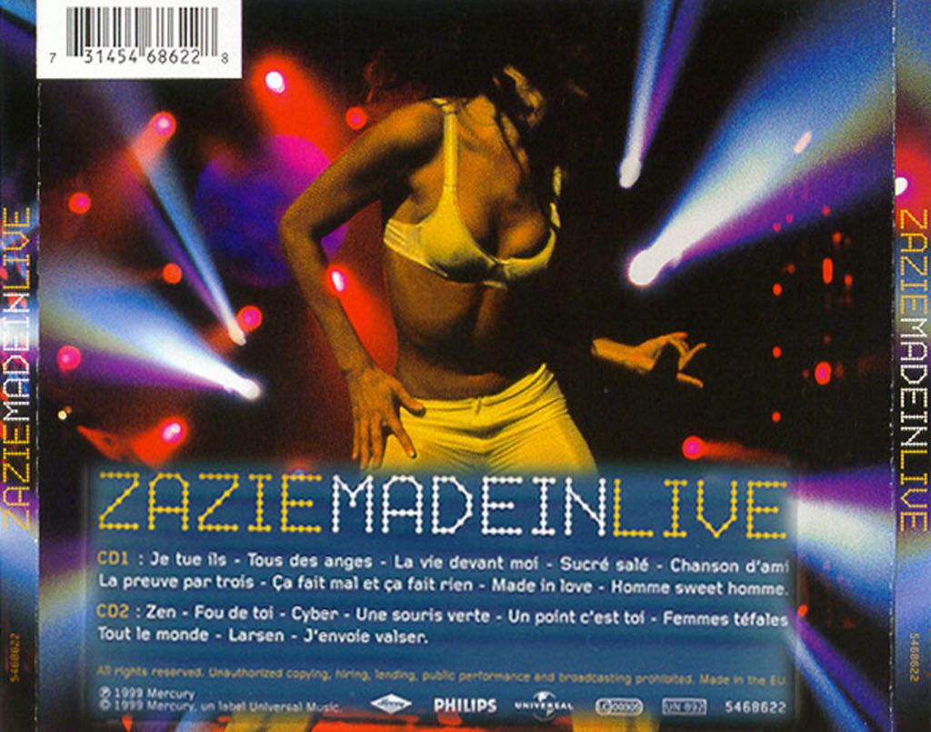 Made In Live - Zazie (CD) music collectible [Barcode 731454686228] - Main Image 2