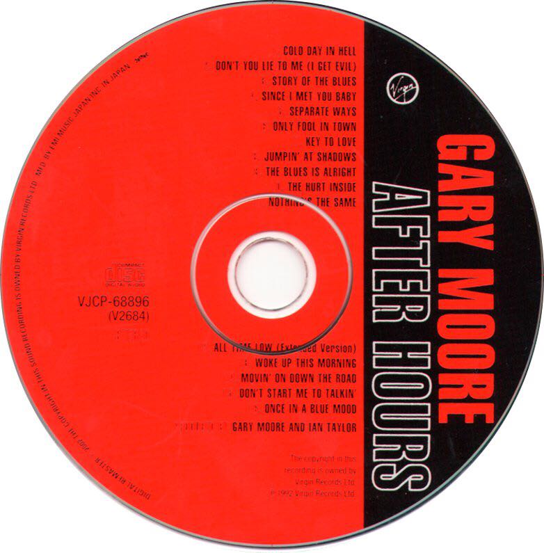 After Hours - Gary Moore (CD - 48) music collectible [Barcode 075679182524] - Main Image 4