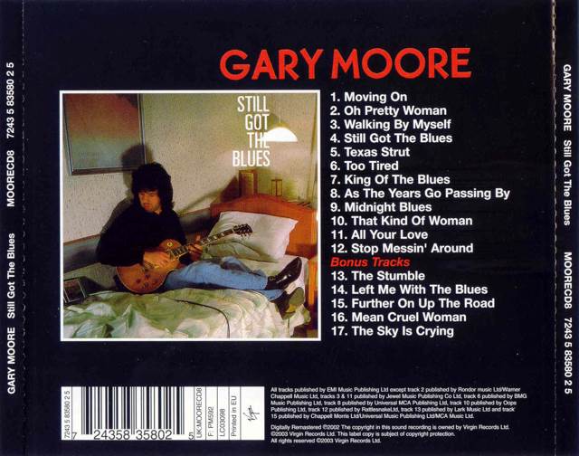 Still Got The Blues (1990) - Gary Moore (CD - 53) music collectible [Barcode 5012981261221] - Main Image 2