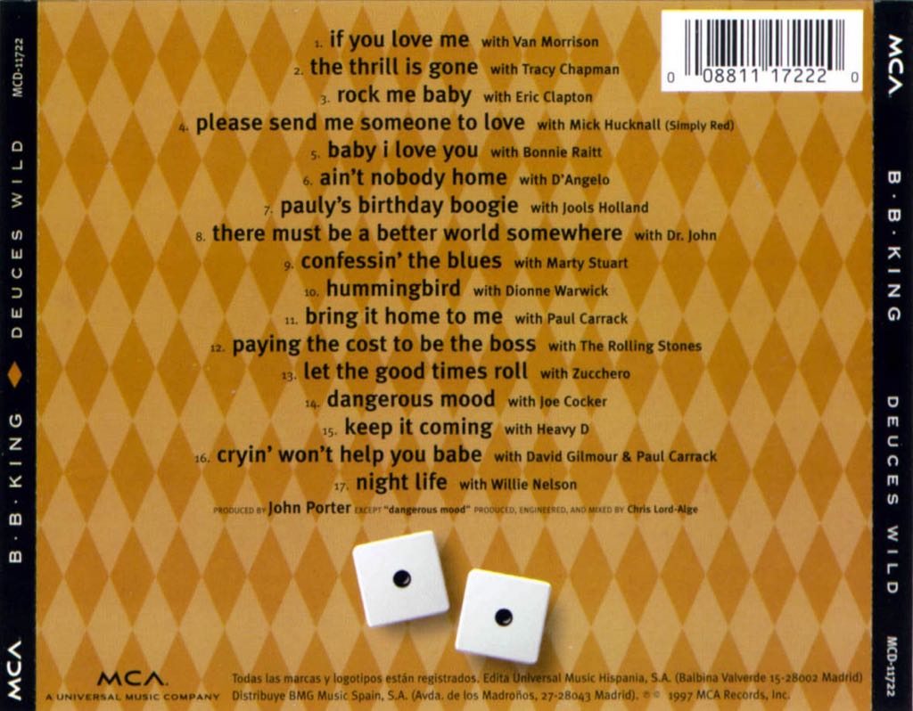 Deuces Wild - King, B.B. (CD - 6131) music collectible [Barcode 008811171124] - Main Image 2