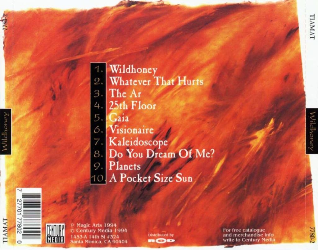 Wildhoney - Tiamat (CD - 42) music collectible - Main Image 2