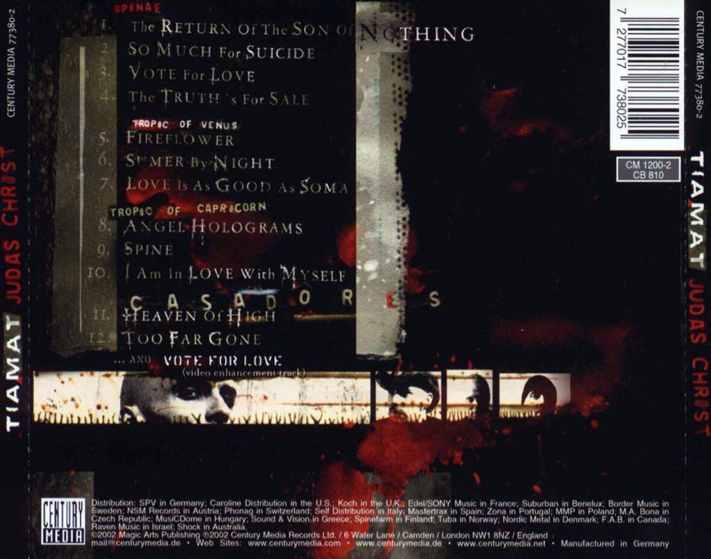 Judas Christ - Tiamat (CD - 61) music collectible - Main Image 2