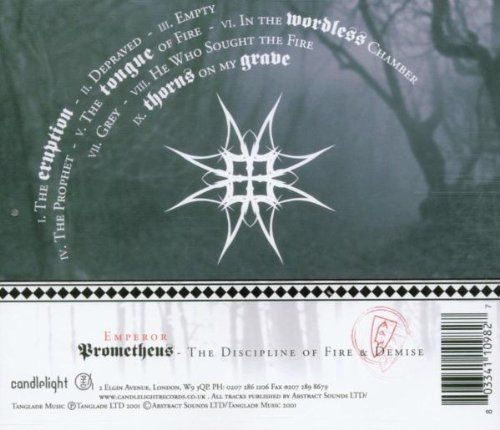 Prometheus - The Discipline of Fire & Demise - Emperor (CD - 52) music collectible [Barcode 803341109827] - Main Image 2