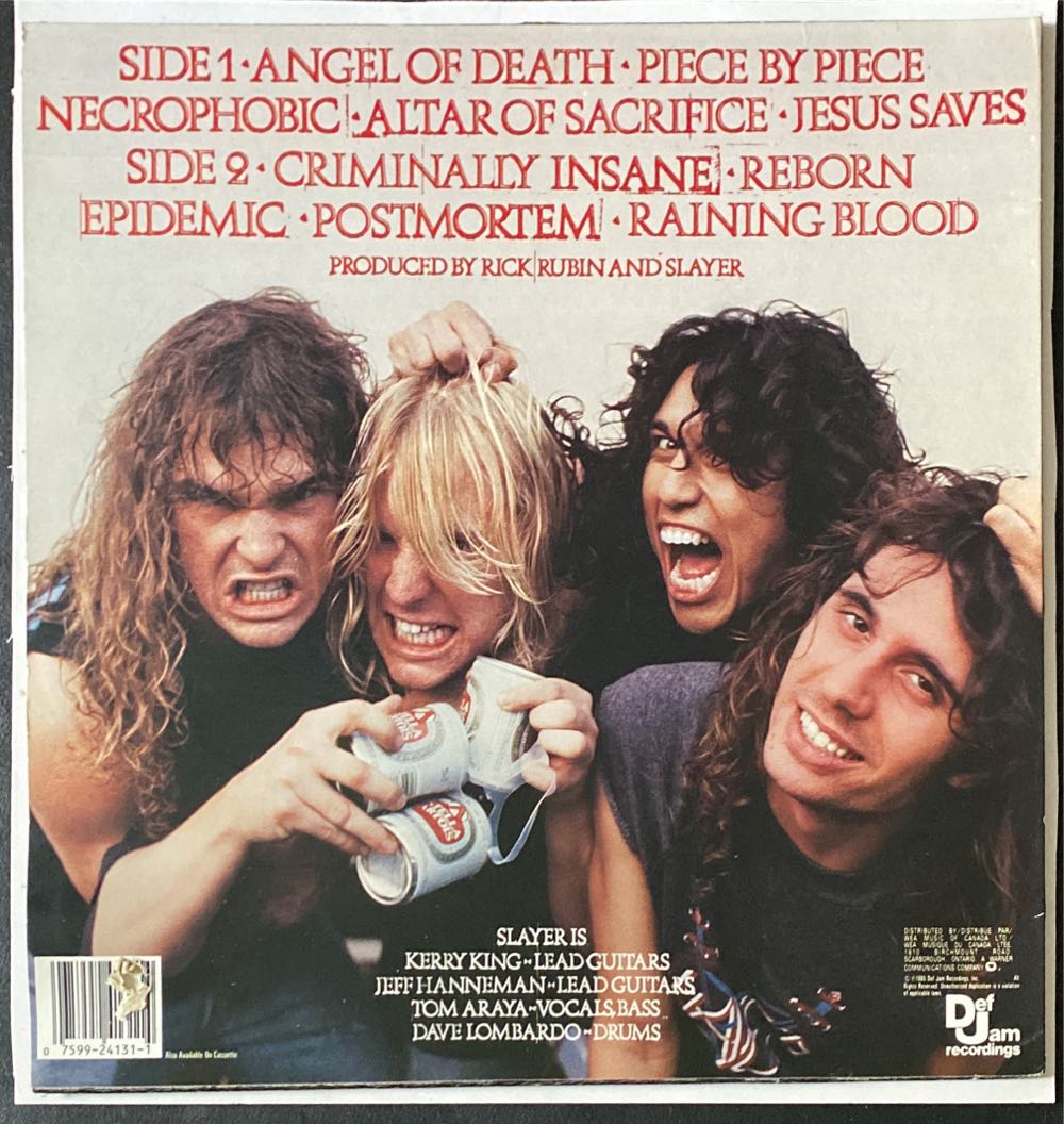 Reign In Blood - Slayer (12”) music collectible [Barcode 600753461440] - Main Image 2