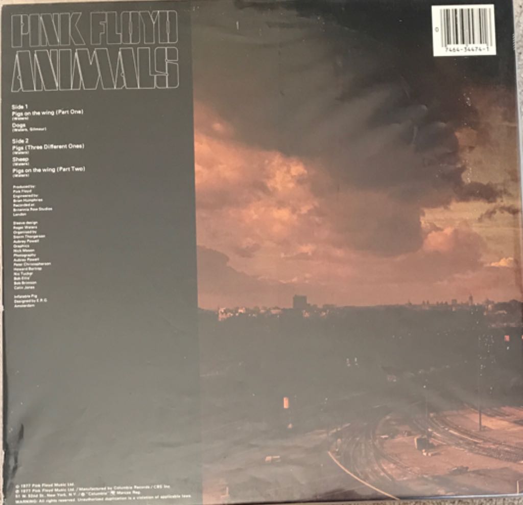 Animals - Pink Floyd (12” - 41) music collectible [Barcode 074643447416] - Main Image 2