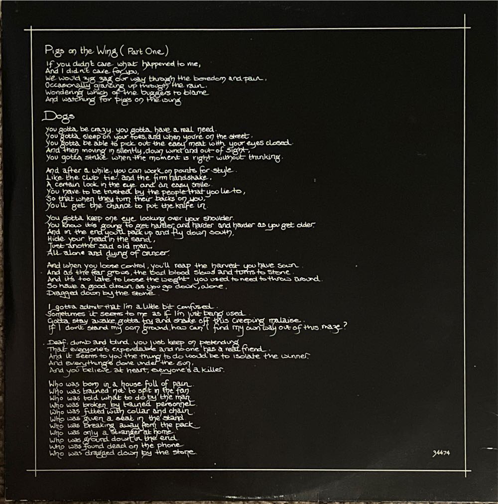 Animals - Pink Floyd (12” - 41) music collectible [Barcode 074643447416] - Main Image 3