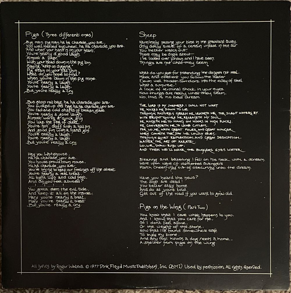 Animals - Pink Floyd (12” - 41) music collectible [Barcode 074643447416] - Main Image 4