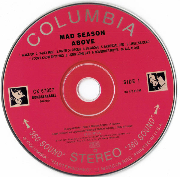 Above - Mad Season (CD - 79) music collectible [Barcode 8713748980726] - Main Image 4