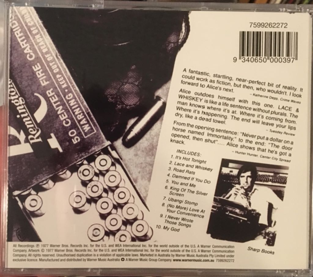 Lace And Whiskey - Cooper, Alice (12”) music collectible [Barcode 9340650000397] - Main Image 2