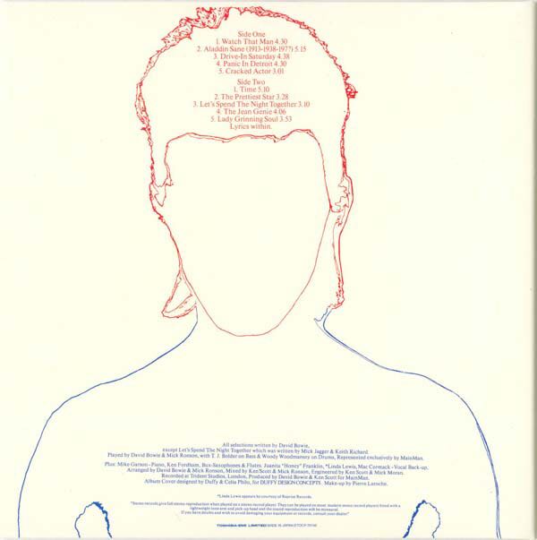 Aladdin Sane - David Bowie (AAC) music collectible [Barcode 035628389015] - Main Image 2