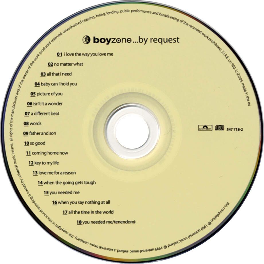 By Request - Boyzone (CD) music collectible [Barcode 731454759922] - Main Image 3