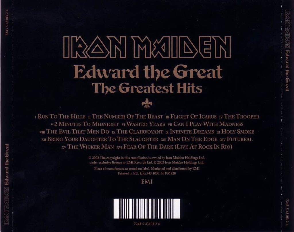 Edward the Great - Iron Maiden (CD - 74) music collectible [Barcode 696998696921] - Main Image 2