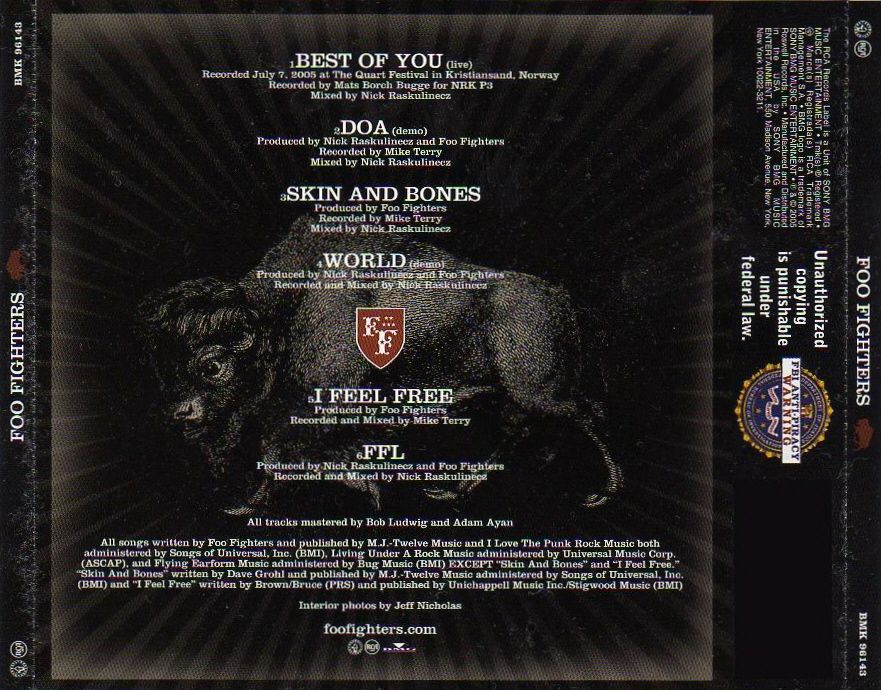 5 Songs and A Cover - Foo Fighters (CD) music collectible [Barcode 079899614322] - Main Image 2