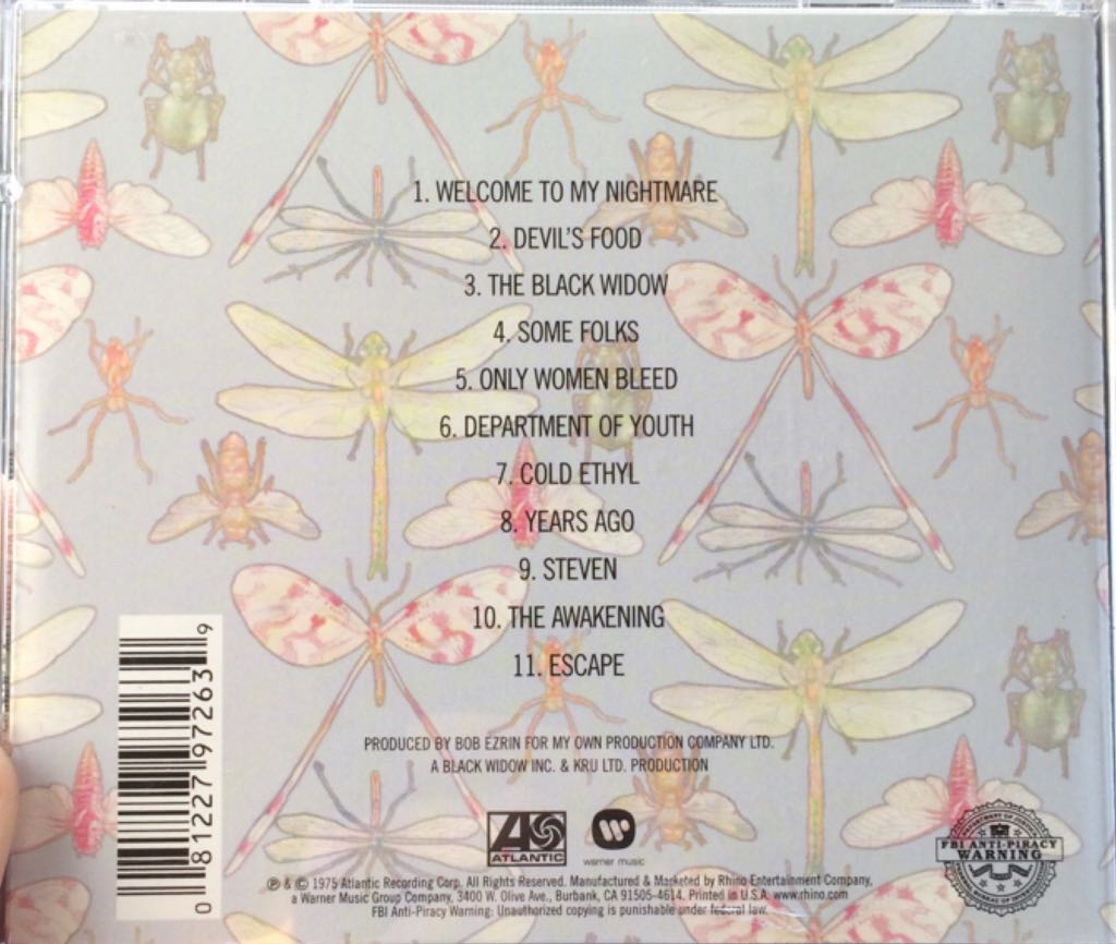 Welcome To My Nightmare - Alice Cooper (CD - 44) music collectible [Barcode 081227972639] - Main Image 2