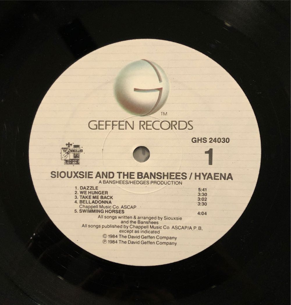 Hyaena - Siouxsie And The Banshees (12”) music collectible [Barcode 075992403016] - Main Image 3