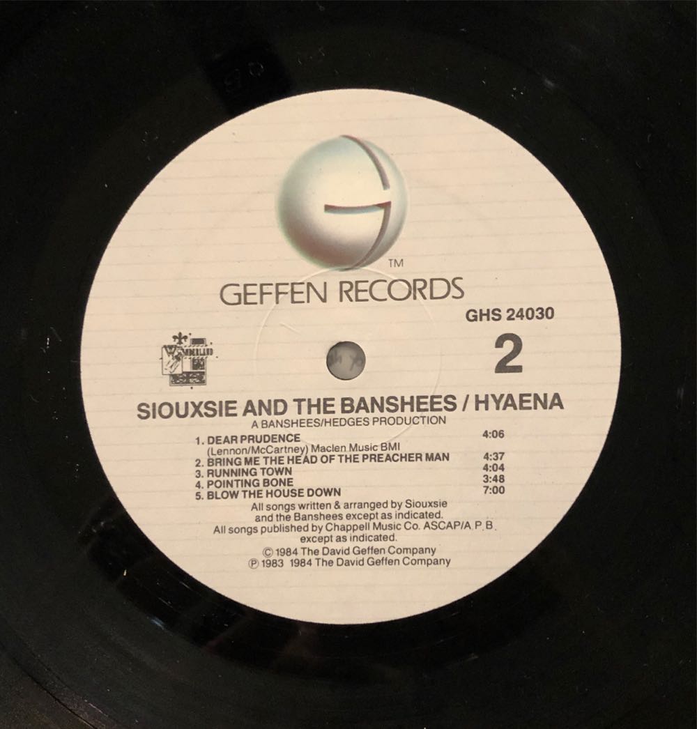 Hyaena - Siouxsie And The Banshees (12”) music collectible [Barcode 075992403016] - Main Image 4