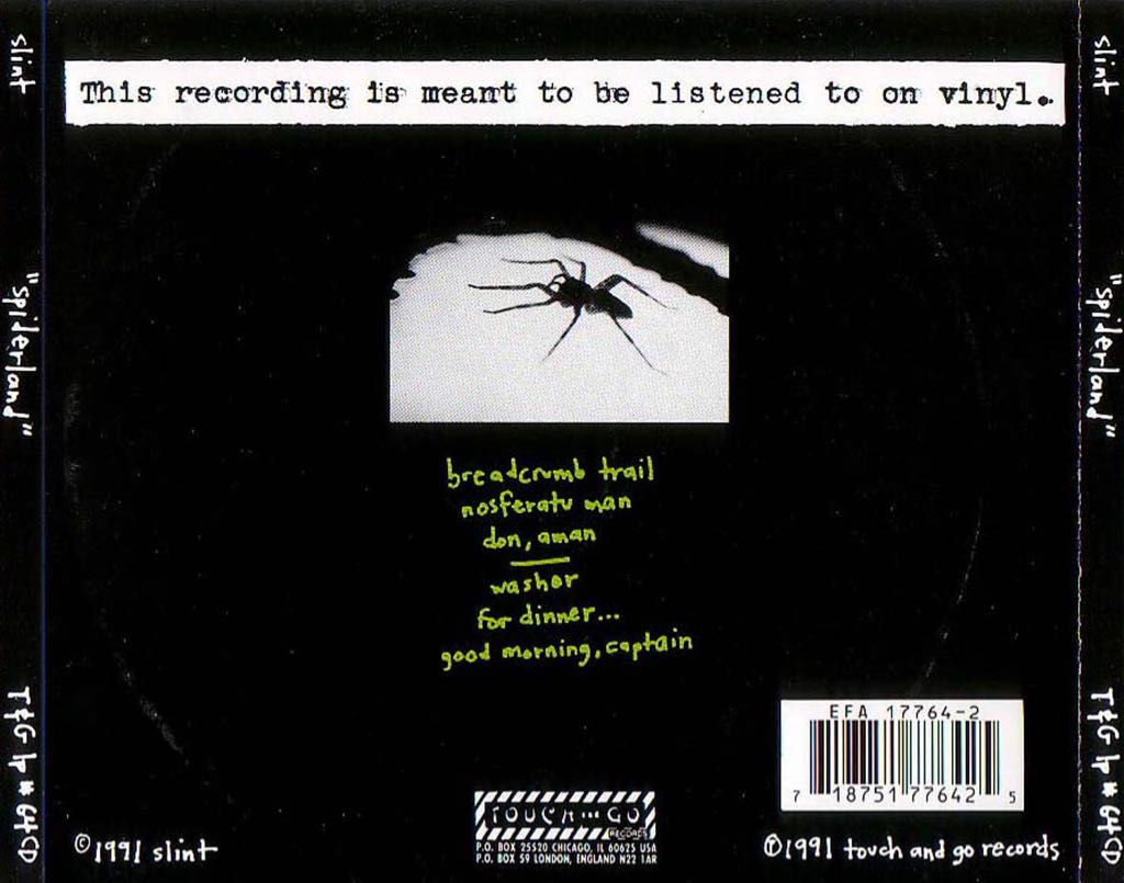 Spiderland - Slint (CD) music collectible [Barcode 036172076420] - Main Image 2