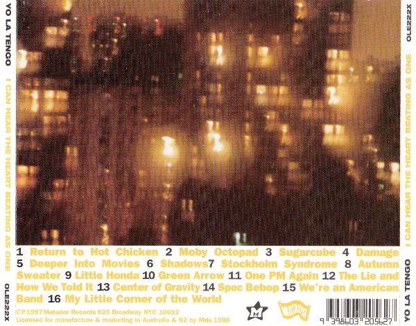 I Can Hear The Heart Beating As One - Yo La Tengo (CD - 68:10) music collectible - Main Image 2