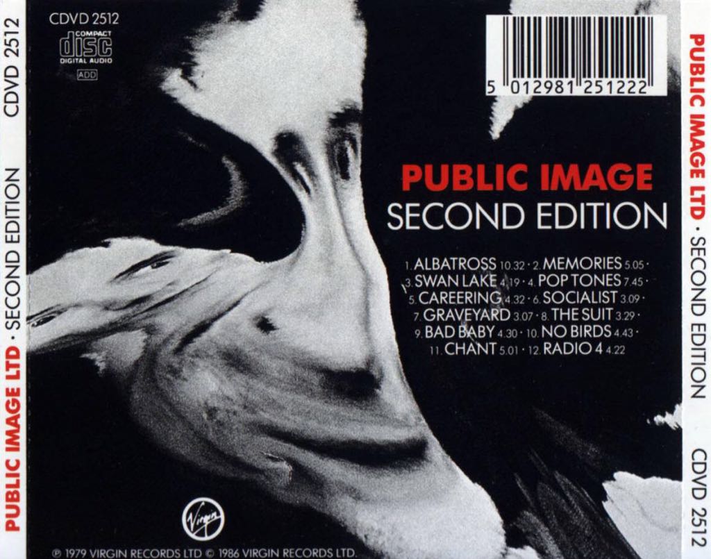 Second Edition - Public Image Ltd. (CD) music collectible [Barcode 5012981251222] - Main Image 2