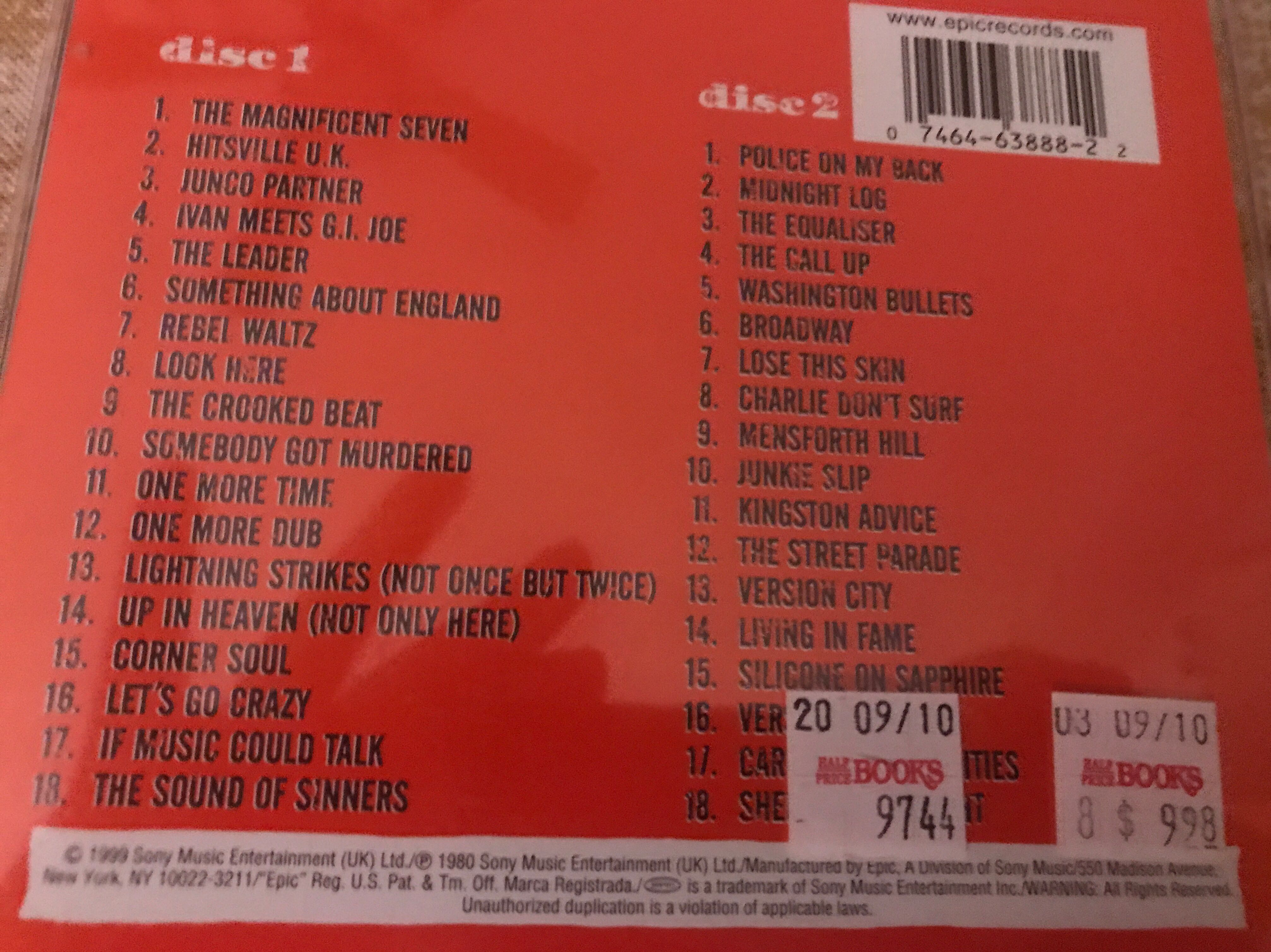 Sandinista! - Clash, The (CD - 144) music collectible [Barcode 074646388822] - Main Image 2