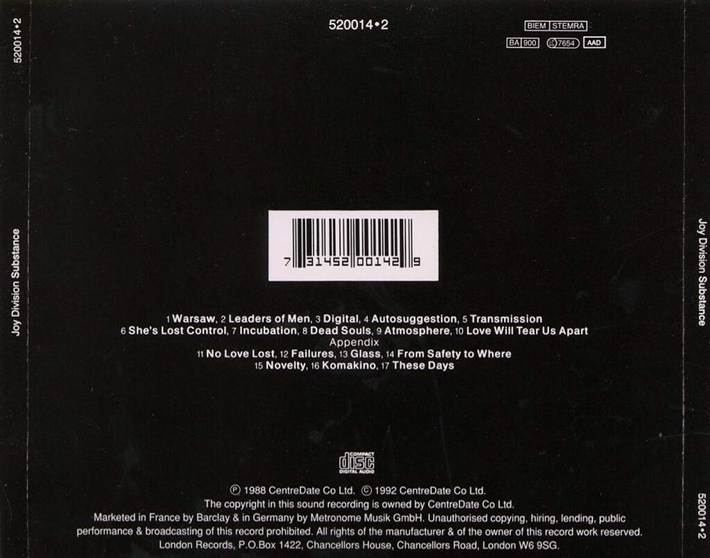 Substance - Joy Division (CD) music collectible - Main Image 2