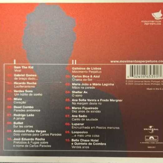 Movimentos Perpétuos - Música Para Carlos Paredes - Various Artists (CD) music collectible [Barcode 602498653913] - Main Image 2