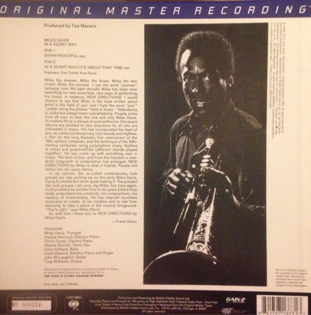 In A Silent Way - Miles Davis (12”) music collectible - Main Image 2