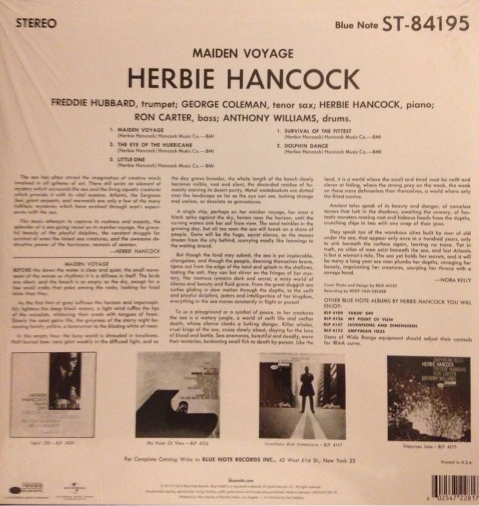 Maiden Voyage - Herbie Hancock (12”) music collectible - Main Image 2