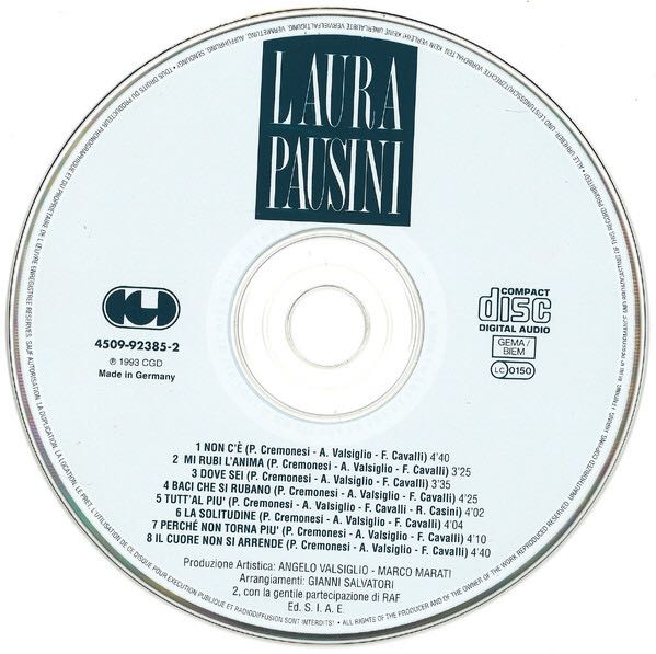 Laura Pausini: Laura Pausini - Pausini, Laura (CD - 33) music collectible [Barcode 745099238520] - Main Image 4