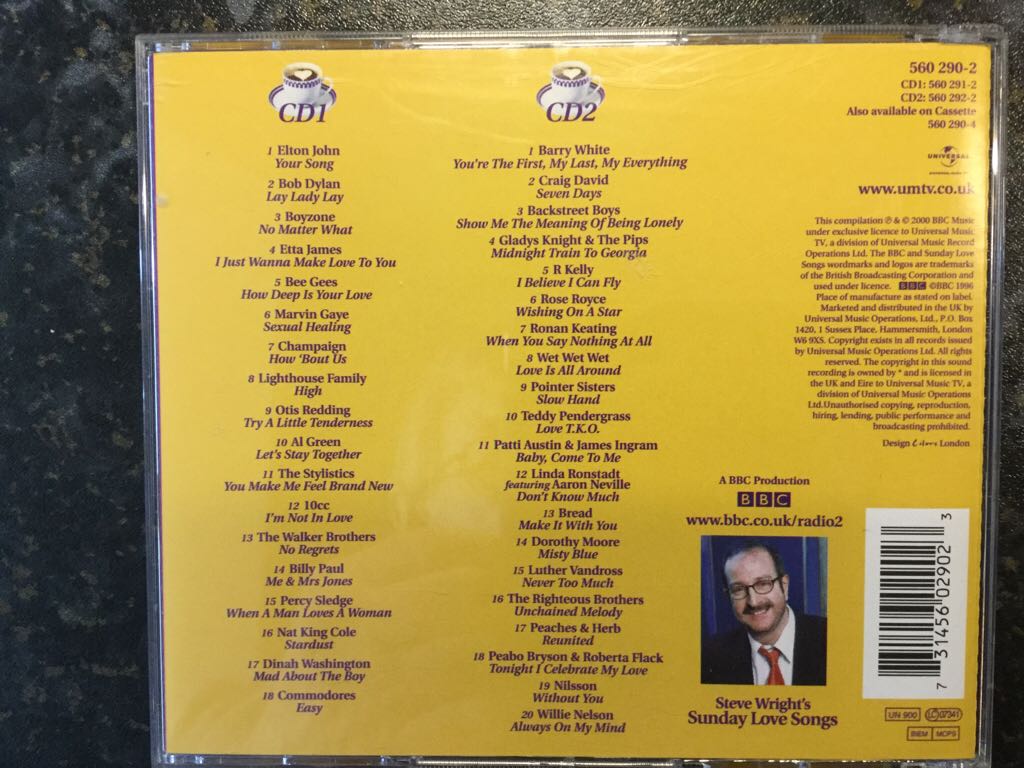 Steve Wrights Sunday Love Songs - Various (CD) music collectible [Barcode 731456029023] - Main Image 2