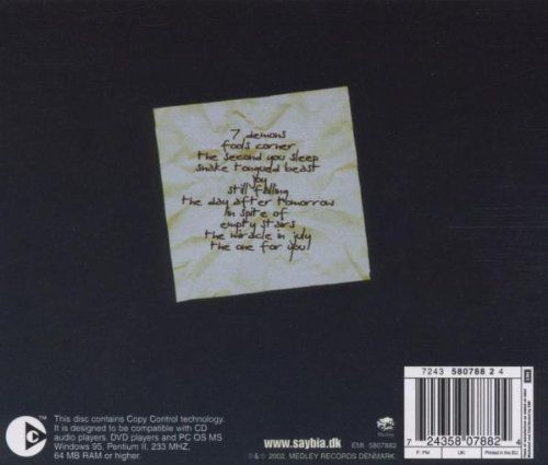 Second You Sleep - Saybia (CD - 53) music collectible [Barcode 724353798529] - Main Image 2