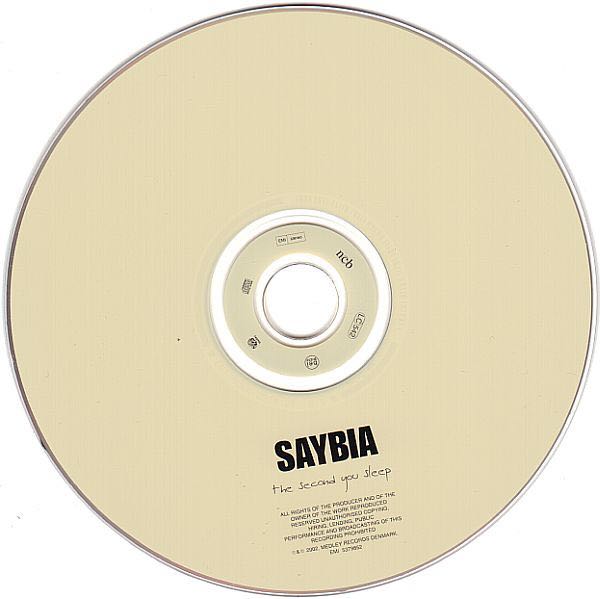 Second You Sleep - Saybia (CD - 53) music collectible [Barcode 724353798529] - Main Image 4