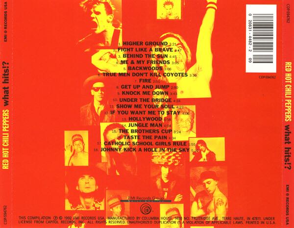 What Hits!? - Red Hot Chili Peppers (CD - 67) music collectible [Barcode 777497513701] - Main Image 2