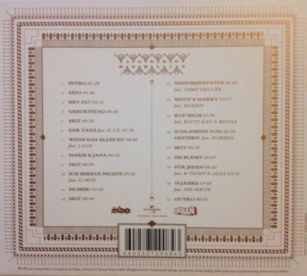 Aggro Berlin - Sido (CD) music collectible [Barcode 602527290843] - Main Image 2