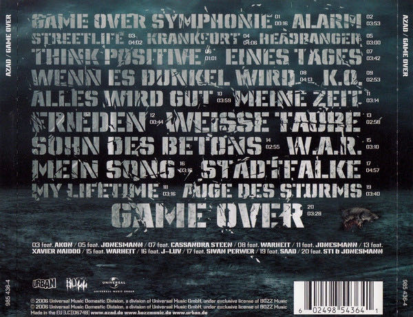 Game Over - Azad (CD - 63) music collectible [Barcode 602498569160] - Main Image 2