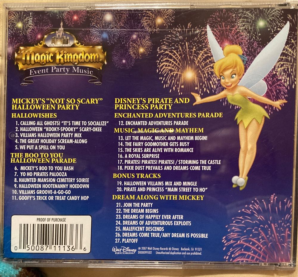 Magic Kingdom Event Party Music - Walt Disney Records (CD) music collectible [Barcode 050087111366] - Main Image 2