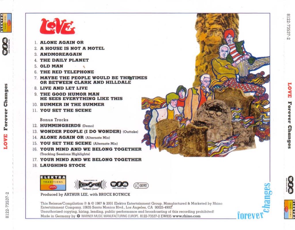 Forever Changes (2001 Rhino Records reissue with bonus tracks) - Love (CD - 73) music collectible [Barcode 081227671723] - Main Image 2