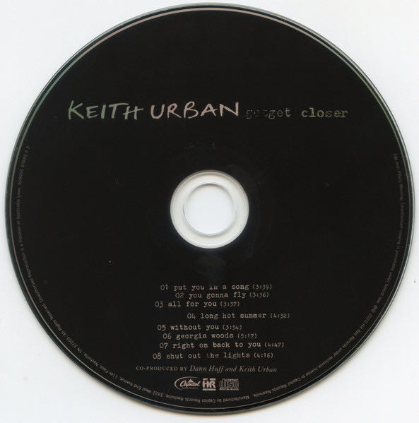Get Closer - Keith Urban (CD - 34) music collectible [Barcode 5099964769523] - Main Image 3