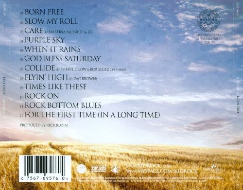 Born Free (MP3) - Kid Rock (CD) music collectible [Barcode 075678892554] - Main Image 2