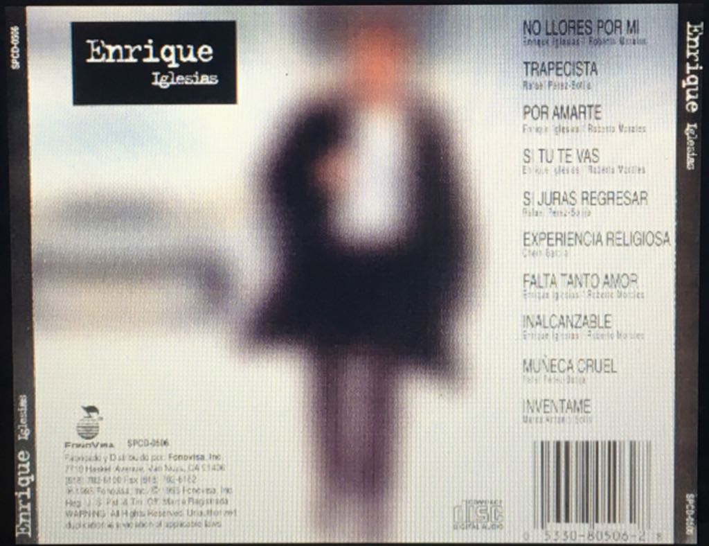 Enrique Iglesias - Enrique Iglesias (CD) music collectible [Barcode 053308050628] - Main Image 2